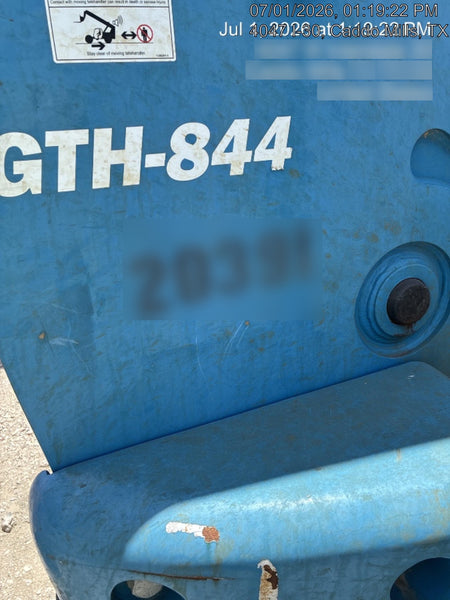 2018 Genie GTH-844 Genie GTH-844 w/Open ROPS, Solid Tires, beacon/work lights, 60" carriage/forks