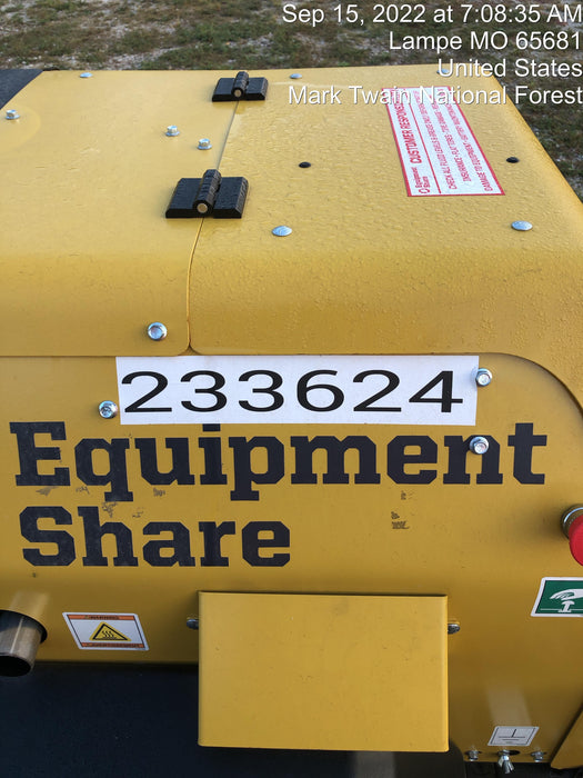 2022 Allmand NLV3GR (4) LED Light Fixture 350W, 23' Vertical Mast, 3kW Prime, Towable, Deep Sea L401, Leveling Jacks, Yanmar T4F 5.8hp