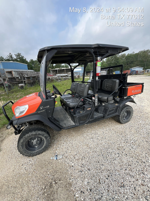 2022 Kubota RTV-X1140W-H Plastic Canopy, Windshield Acrylic Clear, LED Strobe Light, Wire Harness Kit, Back up Alarm