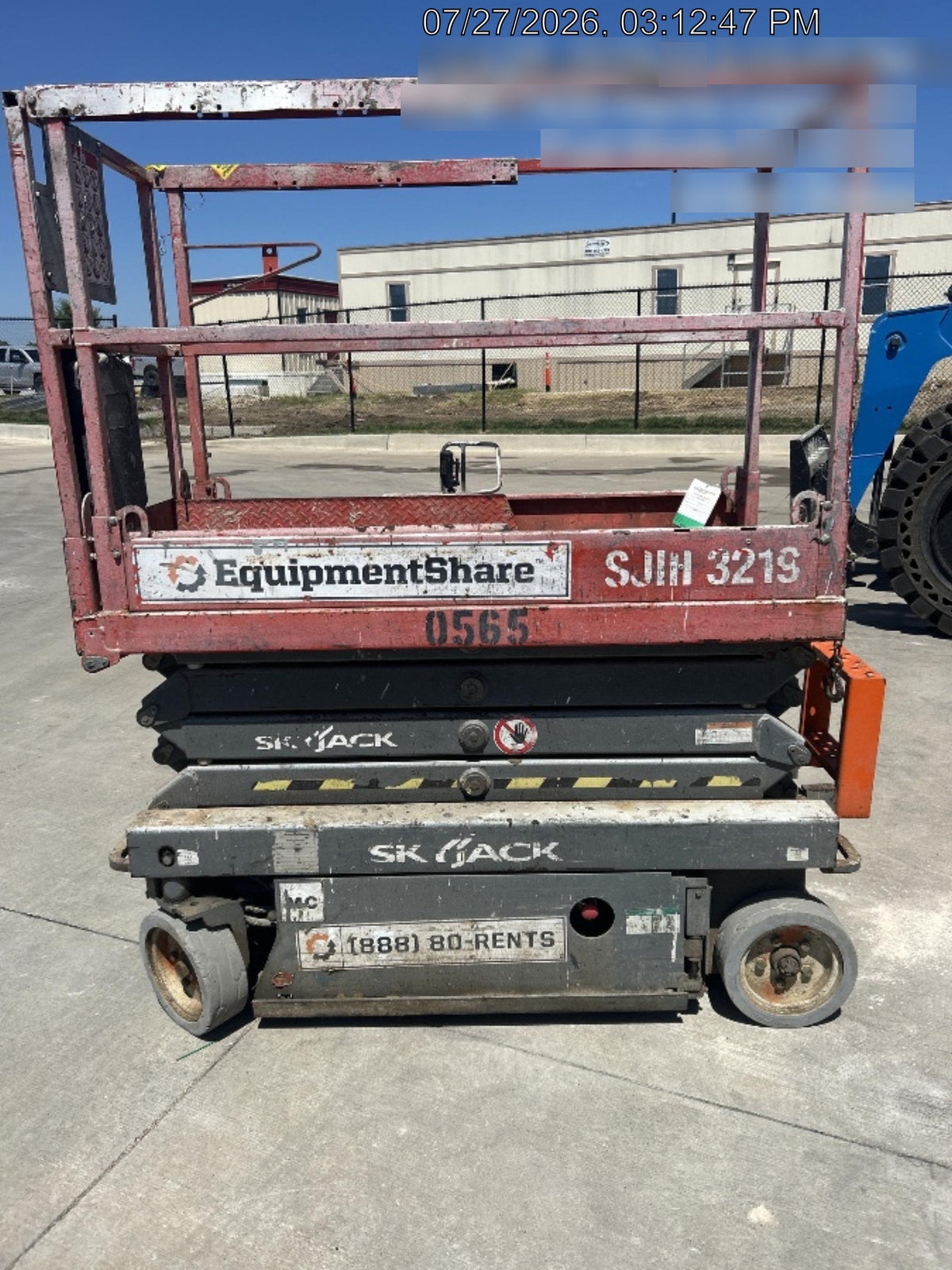 2015 Skyjack SJIII-3219 19' Scissor Lift