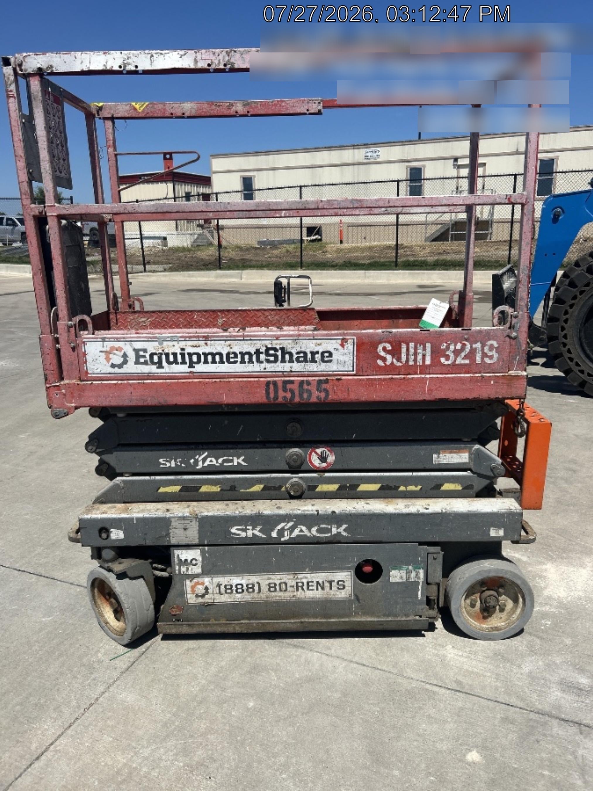 2015 Skyjack SJIII-3219 19' Scissor Lift