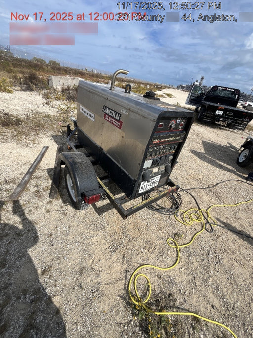 2019 Lincoln Electric Vantage 322 Ready-Pak 3, Two Wheel Trailer, Fender and Light Kit, Cable Rack