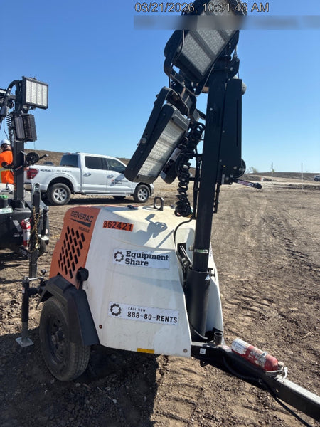 2023 Generac MLT2 Diesel, Flex Switch 120V Input, Powerzone Controller, 
(4) 320W LED Lights, 4kW Generator, 39.9 Gal Fuel Tank, 2" Ball, T3