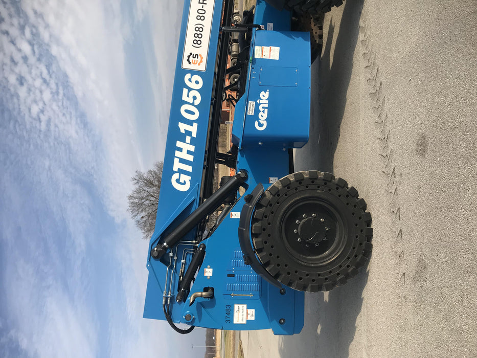 2019 Genie GTH-1056 Canopy, Solid RT Tires, LED Work Lights, Beacon 60" QA Carriage, 60" Forks