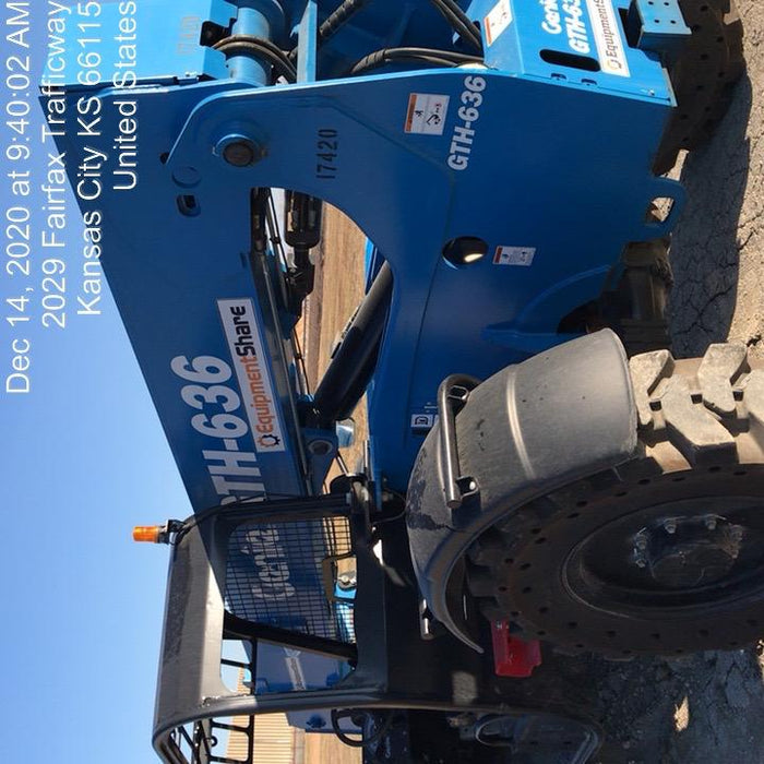 2018 Genie GTH-636 Genie GTH-636 w/Open ROPS, Solid Tires, beacon/work lights, 48" carriage/forks