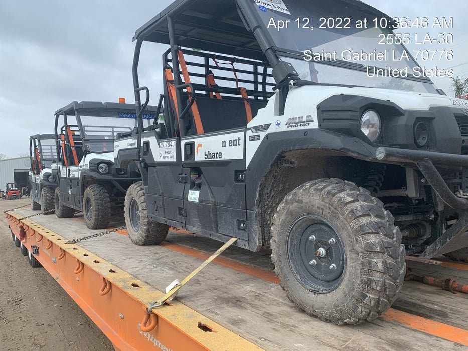 2022 Kawasaki Mule PRO-DXT Standard Options, Backup Alarm, Beacon, Plastic Hard Top, Poly Windshield, Horn Kit
