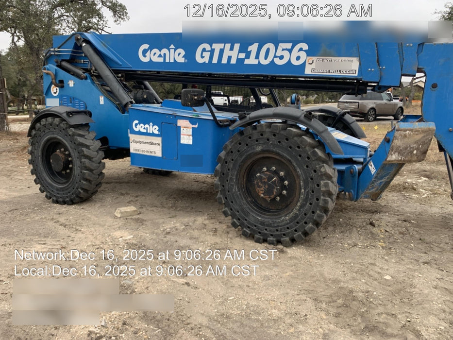 2018 Genie GTH-1056 Genie GTH-1056 w/ROPS, Work Lights, Solid Tires, RH Cab Mesh, Beacon, 60" Carriage and Forks