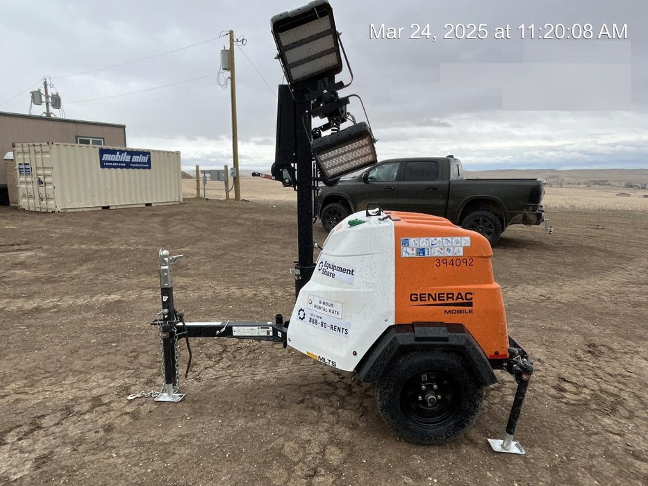 2024 Generac MLT2 Diesel, Flex Switch 120V Input, Powerzone Controller, 
(4) 320W LED Lights, 4kW Generator, 39.9 Gal Fuel Tank, 2" Ball, T3