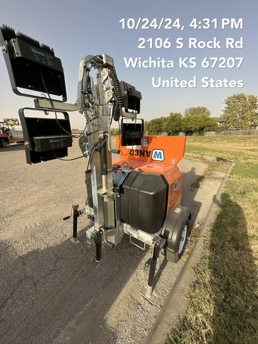 2024 Wanco WLTT-4MM4K Diesel, Deep Sea Controller, Shore Power Plug, Auto Start, (4) 350W LED Floodlights, 4kW Generator, 60 Gal Fuel Tank, 2" Ball, T3