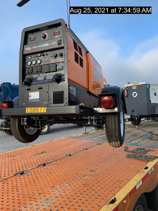 2021 Lincoln Electric Vantage 322 Vantage 322 Ready Pak 3 w/ Telematics & Decals, ORANGE (includes trailer, cable rack, fender light kit)