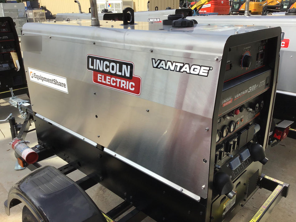 2019 Lincoln Electric Vantage 322 Lincoln Vantage 322 Welder w/Trailer, Light Kit, Cable Rack
