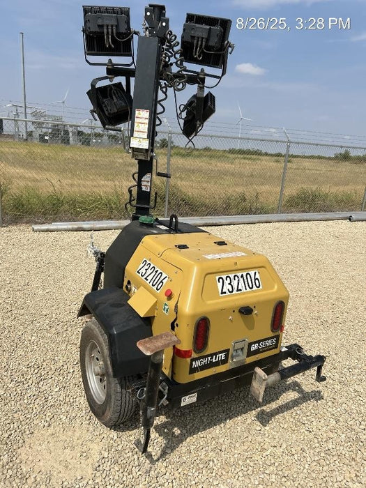 2022 Allmand NLV3GR (4) LED Light Fixture 350W, 23' Vertical Mast, 3kW Prime, Towable, Deep Sea L401, Leveling Jacks, Yanmar T4F 5.8hp