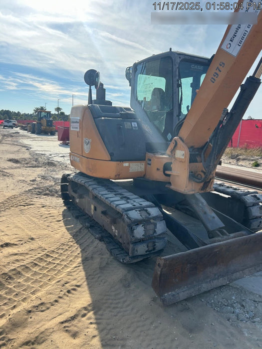 2015 Case CX80C CLOSED CAB, A/C, RUBBER TRACKS PADS, 7'-2" ARM