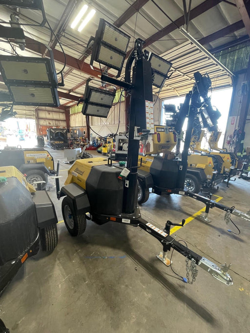 2022 Allmand NLV3GR (4) LED Light Fixture 350W, 23' Vertical Mast, 3kW Prime, Towable, ES Decals, T3