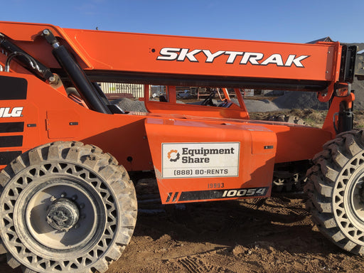 2018 Skytrak 10054 Skytrak 10054 10K Telehandler w/Open ROPS Solid Tires, LED Work Lights, Rotating Beacon, 60" Carriage/60" Forks