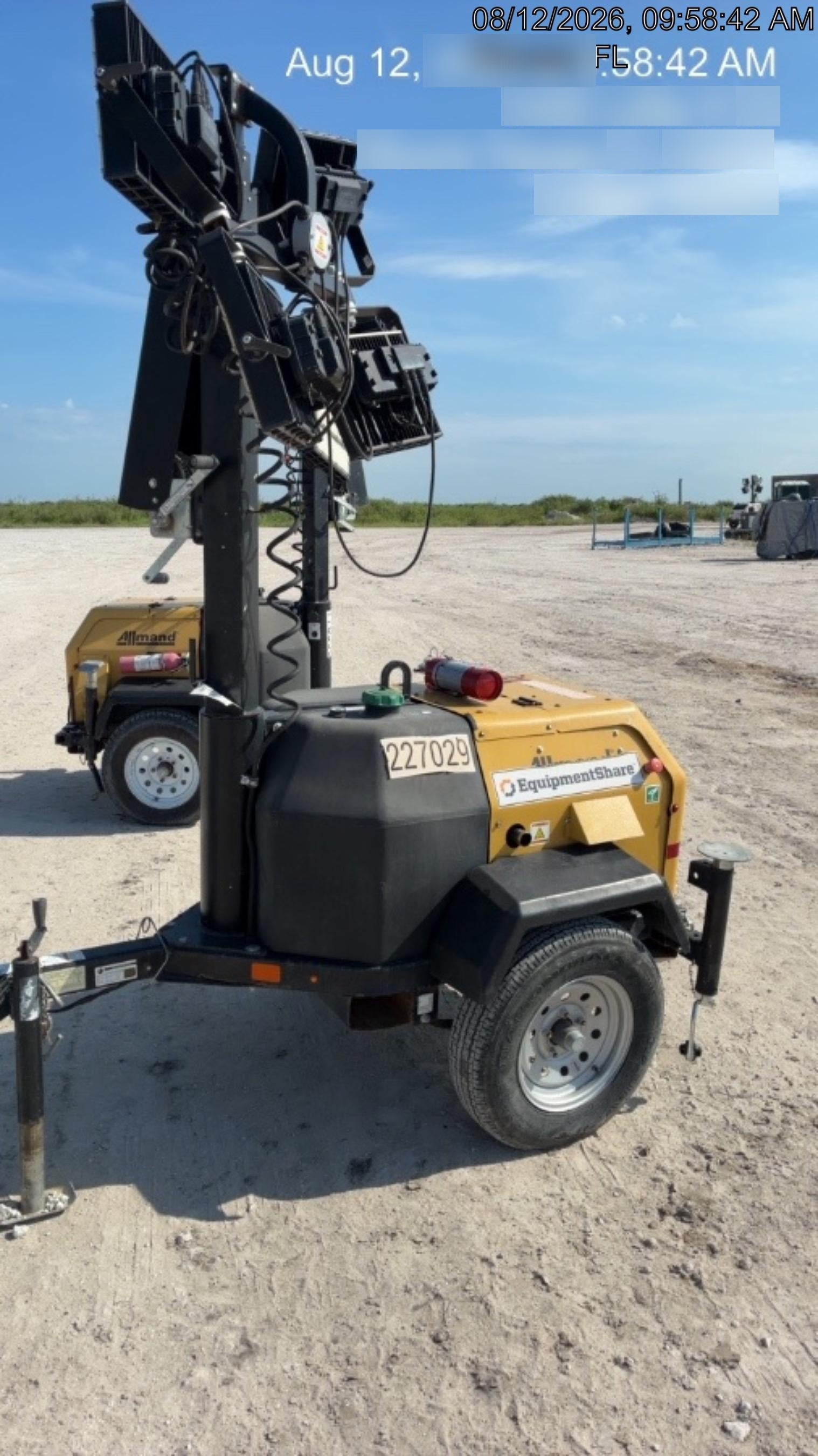 2019 Wacker Neuson LTV6L-MH Wacker Neuson LTV6L Mobile Light Tower w/Fuel Level Sensor Installed