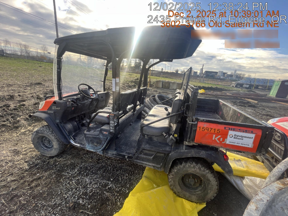 2021 Kubota RTV-X1140W-H Plastic Canopy, Windshield Acrylic Clear, LED Strobe Light, Wire Harness Kit, Back up Alarm