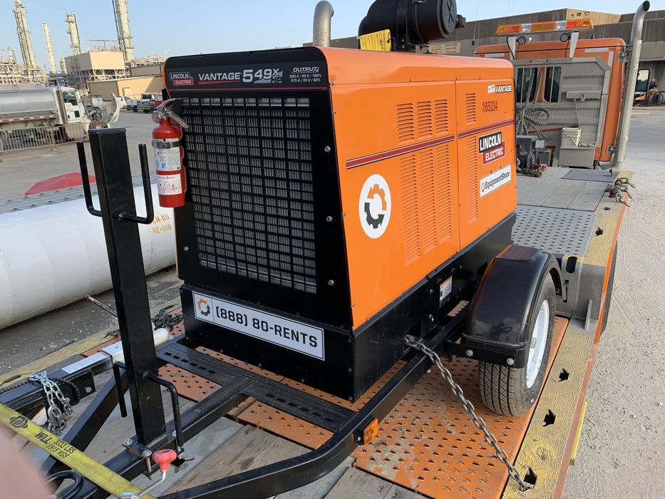 2021 Lincoln Electric Vantage 549X Ready Pak 3, ORANGE (includes trailer, cable rack, fender light kit)