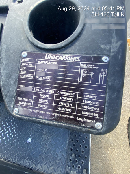 2023 UNICARRIER MAP1F2A25DV