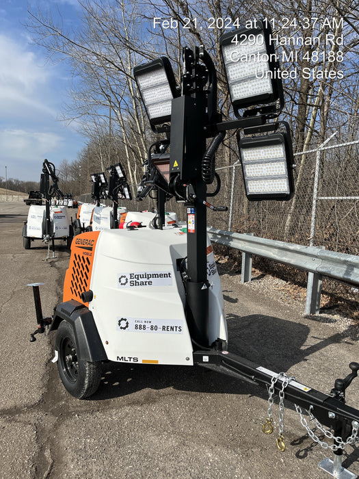 2024 Generac MLT2 Diesel, Flex Switch 120V Input, Powerzone Controller, 
(4) 320W LED Lights, 4kW Generator, 39.9 Gal Fuel Tank, 2" Ball, T3