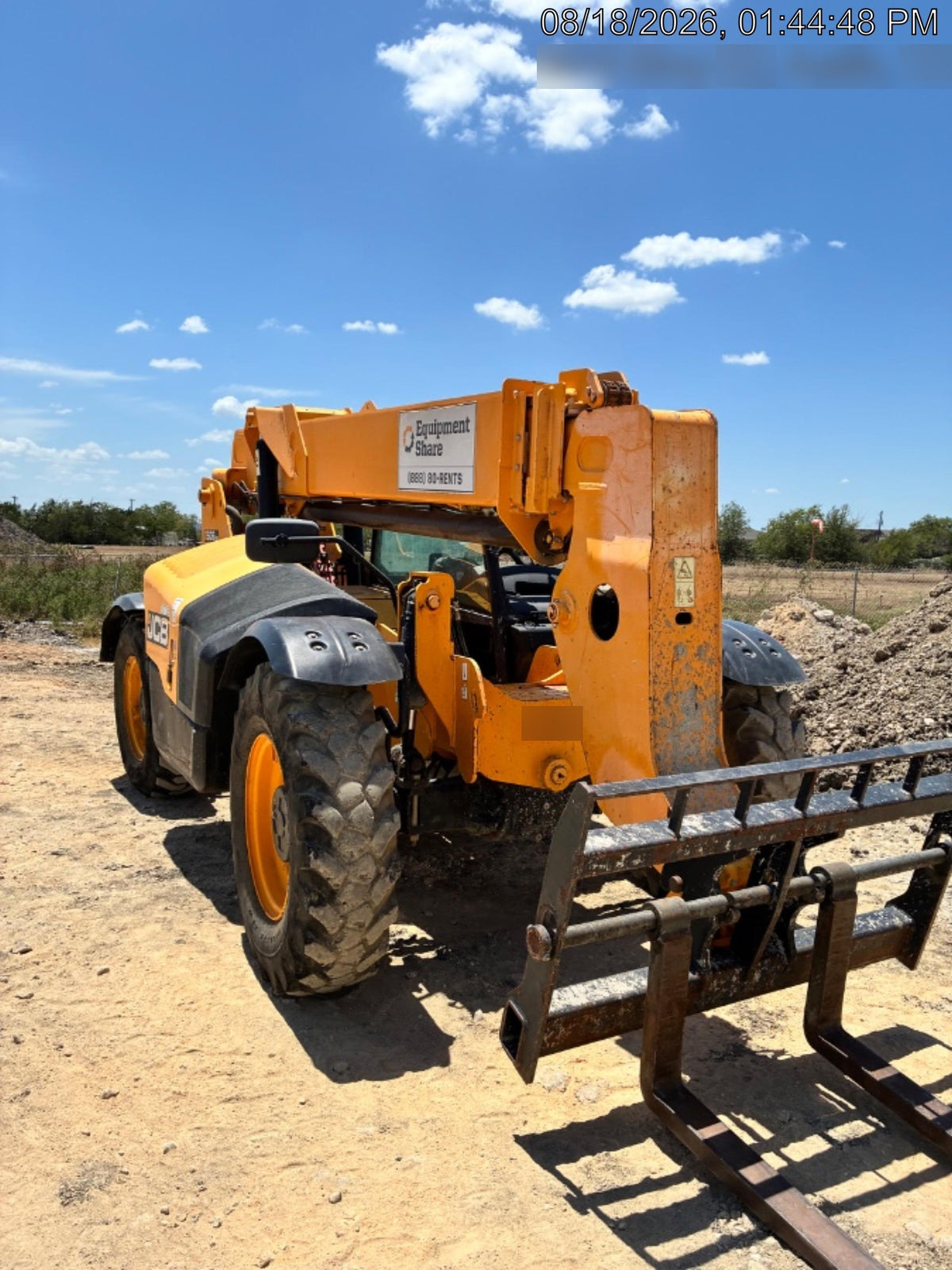 2019 JCB 506-36 Canopy, 74 HP, Foam Filled Tires, STD Worklight, Beacon, Aux Hydraulics, Lifting Eye, Back up Alarm 48" Carriage/48" Forks