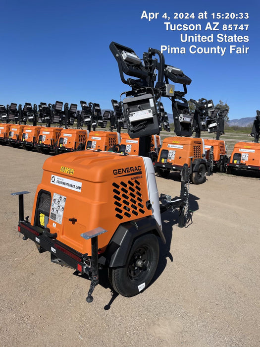 2024 Generac MLT2 Diesel, Flex Switch 120V Input, Powerzone Controller, 
(4) 320W LED Lights, 4kW Generator, 39.9 Gal Fuel Tank, 2" Ball, T3