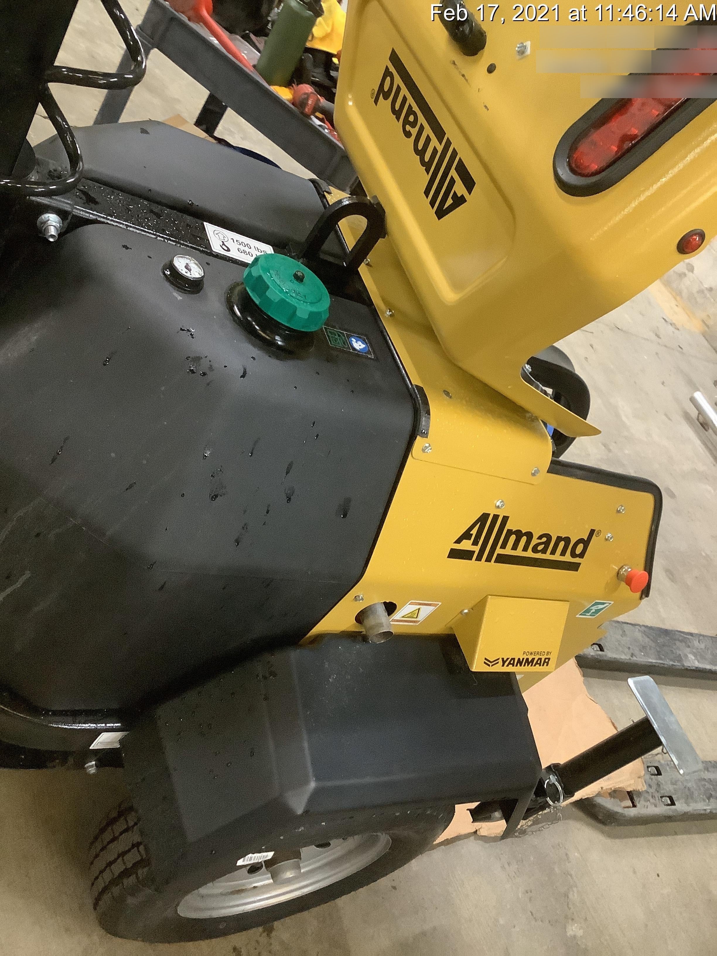 2021 Allmand NLV3GR (4) LED Light Fixture 350W, 23' Vertical Mast, 3kW Prime, Towable, Deep Sea L401, Leveling Jacks, Yanmar T4F 5.8hp