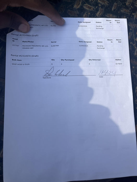 2020 MICHIGAN PNEUMATIC MP-133-ORANGE-NEP