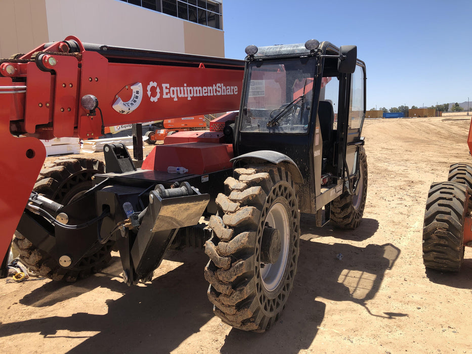 2020 Manitou MTA10055 Cab/Heat/Air, LED Work Lights, Solid Tires, Lift Hook, Beacon, Auxiliary Hydraulics w/66" Carriage and 60" Forks