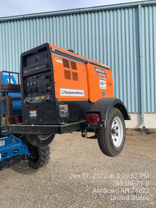 2021 Lincoln Electric Vantage 322 Vantage 322 Ready Pak 3 w/ Decals, ORANGE (includes trailer, cable rack, fender light kit) NO Telematics