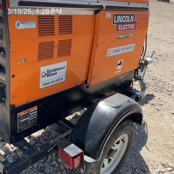 2021 Lincoln Electric Vantage 322 Vantage 322 Ready Pak 3 w/ Decals, ORANGE (includes trailer, cable rack, fender light kit) NO Telematics