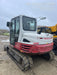 2019 Takeuchi TB290 Cab/Heat/AC Rubber tracks, Dozer blade, Travel alarm, Auxiliary hydraulics w/Manual QC, Hydraulic thumb, 18", 24", and 36" Buckets