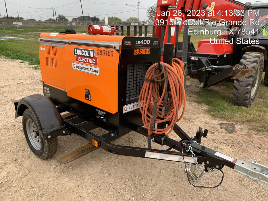 2022 Lincoln Electric LE400 Kubota V1505, Trlr, Cable Rack, Light Kit, ES Decals, T3