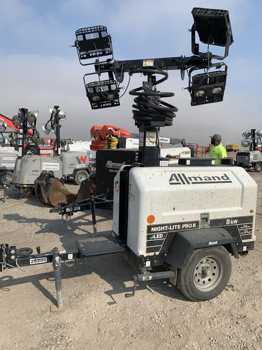 2019 Allmand Night-Lite Pro II Allmand Night-Lite Pro II Allmand Night-Lite Pro II 8 kW Light Tower w/Kubota Engine, LED Light Package