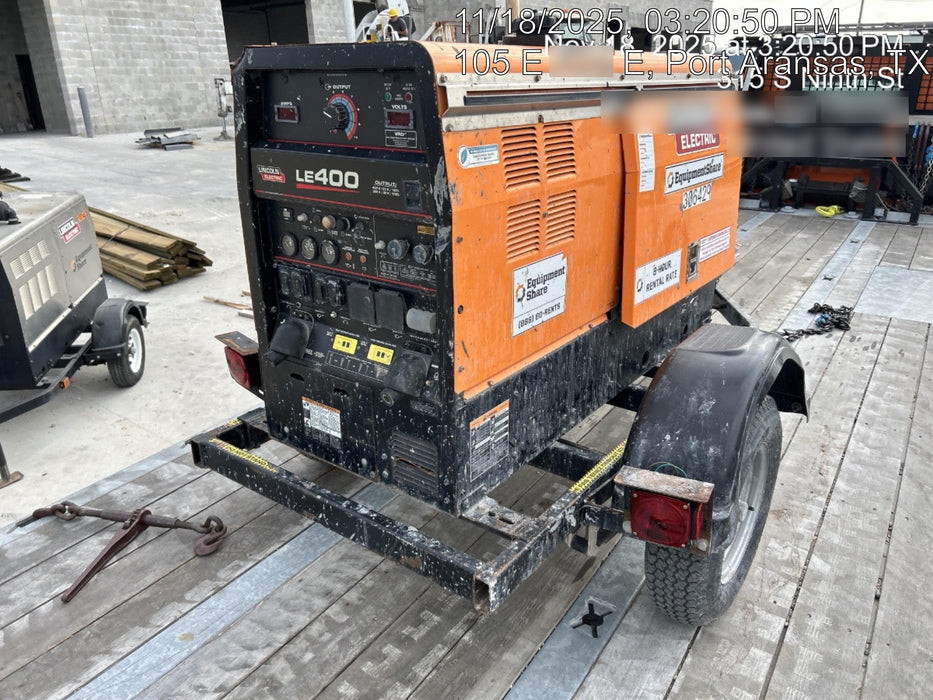 2023 Lincoln Electric LE400 Kubota V1505, Trlr, Cable Rack, Light Kit, ES Decals, T3