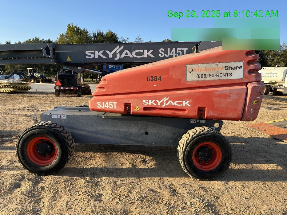 2017 Skyjack SJ45T+ Skyjack 45T, Diesel Engine, Foam Filled Tires,36x96" Platform, Extended Warranty 5yr/5k hr