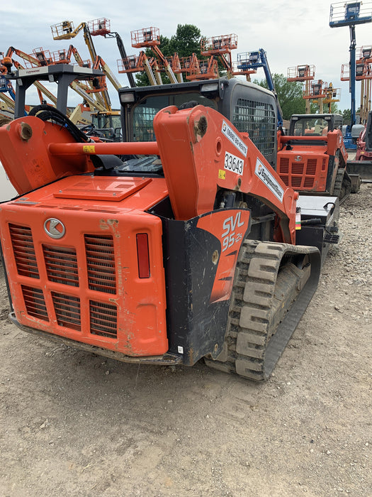 2019 Kubota SVL95-2S Cab/Heat/Air, Standard Tracks, Standard Flow, Hydraulic QC 80" HD w/ Smooth Cutting Edge
