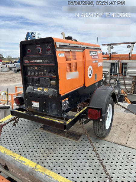 2021 Lincoln Electric Vantage 322 Vantage 322 Ready Pak 3 w/ Decals, ORANGE (includes trailer, cable rack, fender light kit) NO Telematics