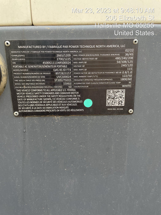 2022 ATLAS COPCO QAS45