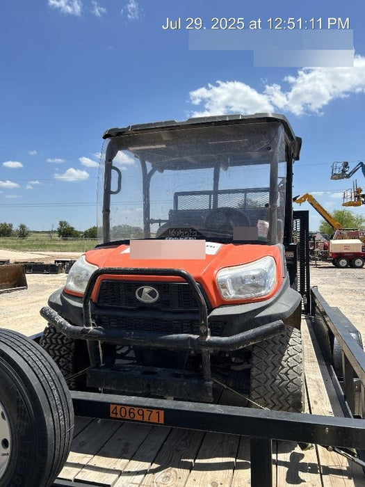 2022 Kubota RTV-X1140W-H Plastic Canopy, Windshield Acrylic Clear, LED Strobe Light, Wire Harness Kit, Back up Alarm