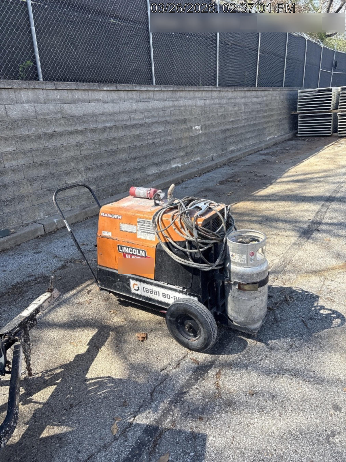 2021 Lincoln Electric Ranger 305 LPG LPG One-Pak (includes undercarriage, tank holder & tank strap) ORANGE