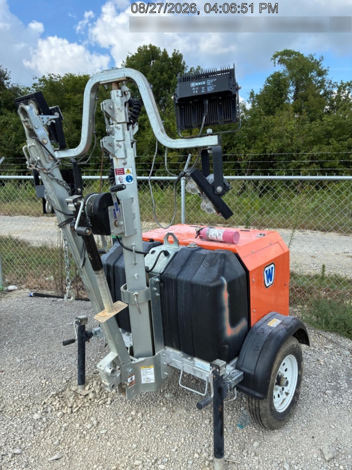 2025 Wanco WLTT-4MM4K Diesel, Mitsubishi L2E, 9.0HP @1800 rpm, Deep Sea Controller, Shore Power Plug, Auto Start, (4) 350W LED Floodlights, 4kW Generator, 60 Gal Fuel Tank, 2" Ball, T3