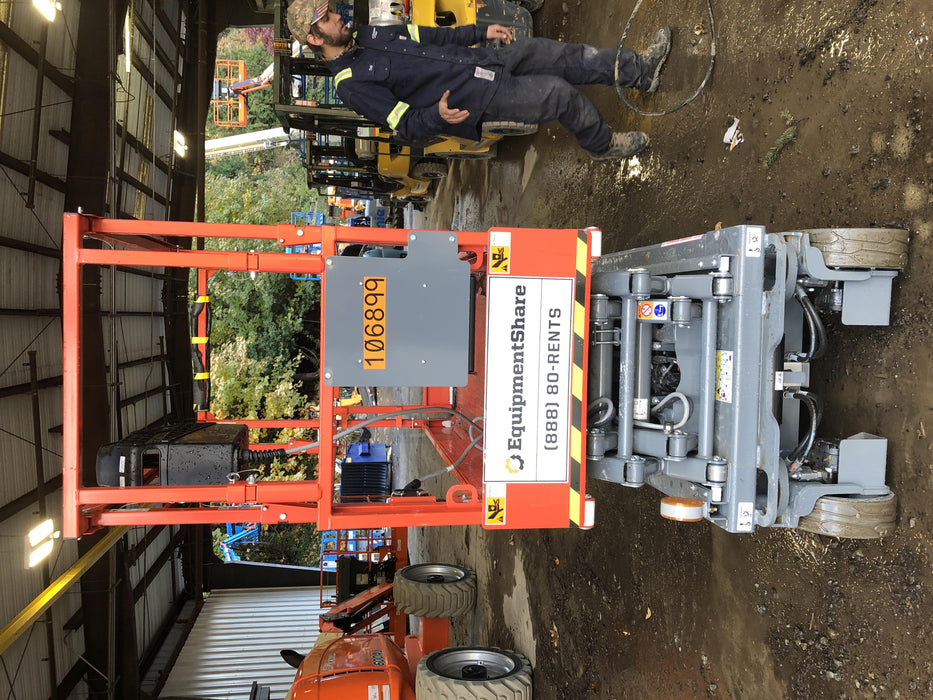 2020 Skyjack SJIII-3219 Solid NM Tires, Half height spring hinged entry gate, Dual Beacons, 800W Inverter