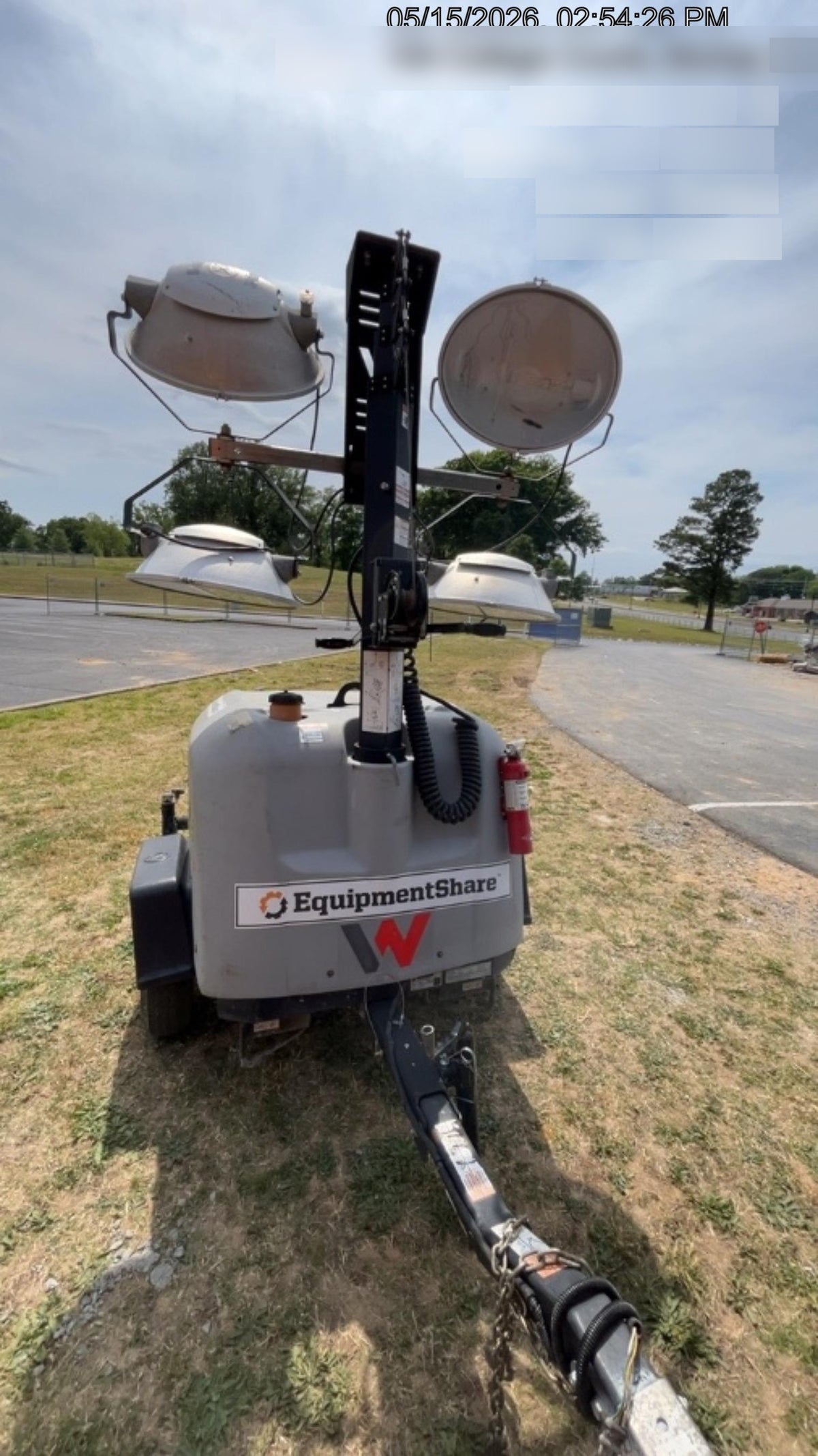 2019 Wacker Neuson LTV6L-MH Mobile Light Tower w/Fuel Level Sensor Installed