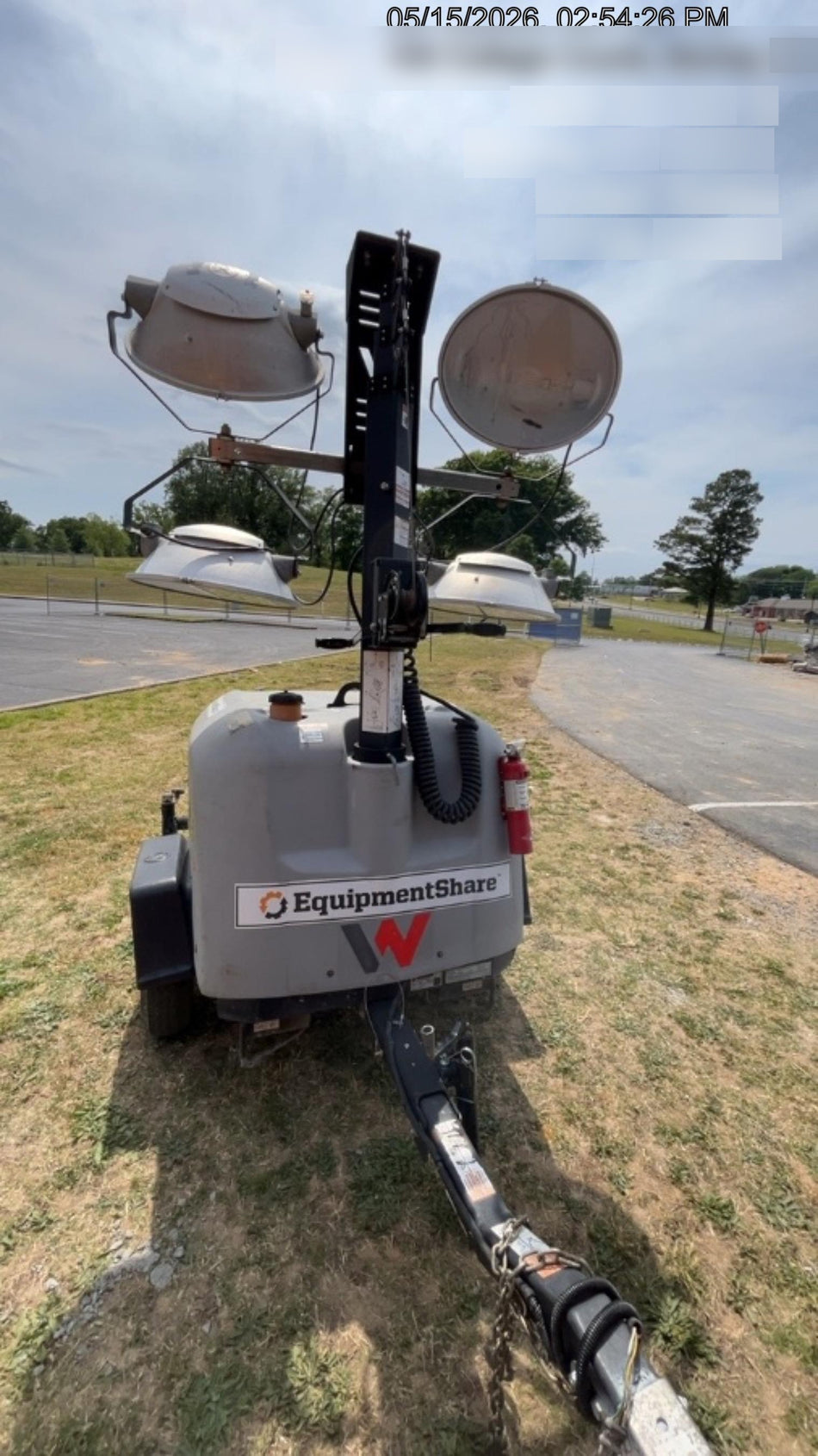 2019 Wacker Neuson LTV6L-MH Mobile Light Tower w/Fuel Level Sensor Installed