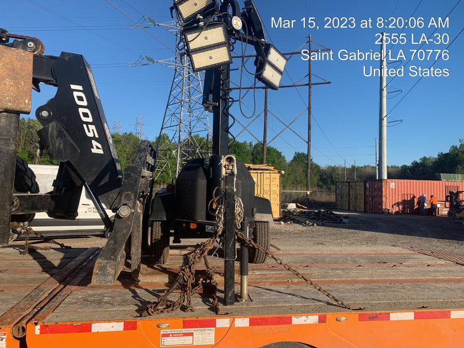 2022 Allmand NLV3GR (4) LED Light Fixture 350W, 23' Vertical Mast, 3kW Prime, Towable, Deep Sea L401, Leveling Jacks, Yanmar T4F 5.8hp