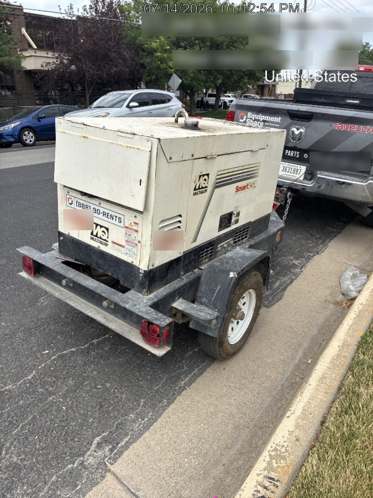 2020 Multiquip DLW400ESA4 400 amp Welder, 14kW, 120/240V, T4F Kubota, Trailer