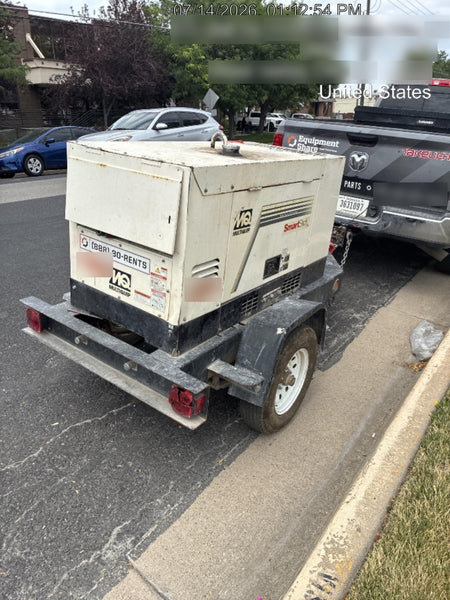 2020 Multiquip DLW400ESA4 400 amp Welder, 14kW, 120/240V, T4F Kubota, Trailer