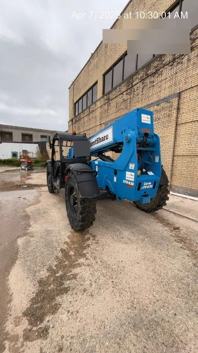 2019 Genie GTH-636 Canopy, Solid RT Tires, LED Work Lights, Beacon 60" QA Carriage, 48" Forks