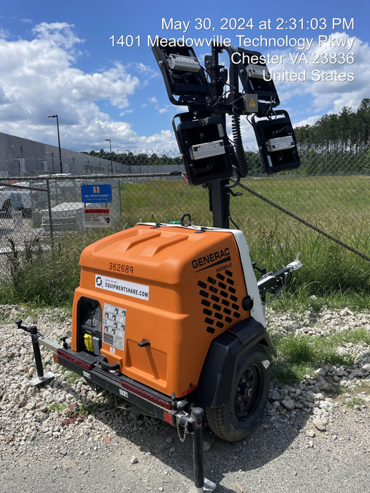 2023 Generac MLT2 Diesel, Flex Switch 120V Input, Powerzone Controller, 
(4) 320W LED Lights, 4kW Generator, 39.9 Gal Fuel Tank, 2" Ball, T3